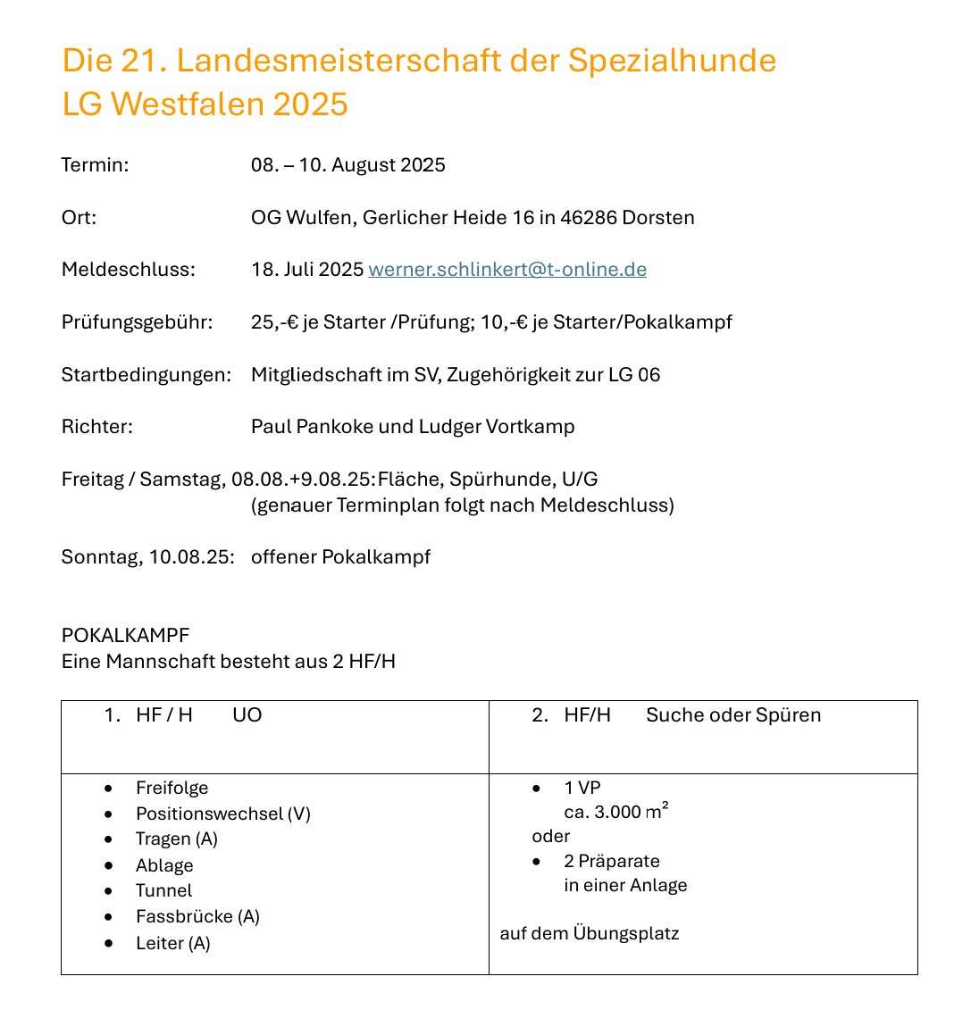 Plakat LM RH Beiblatt