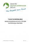 Tagesordnung der Bundesversammlung 2026